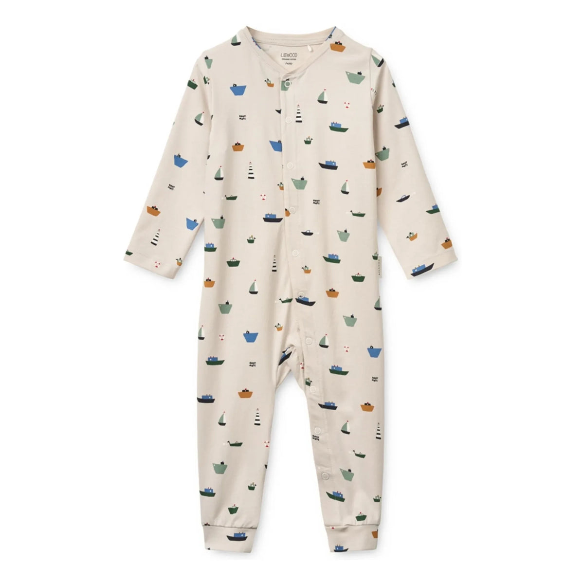 Liewood - Organic Cotton Birk Bateaux Pajamas | Beige