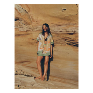 Soleil Soleil - Margot Aster Linen Shirt | Aqua