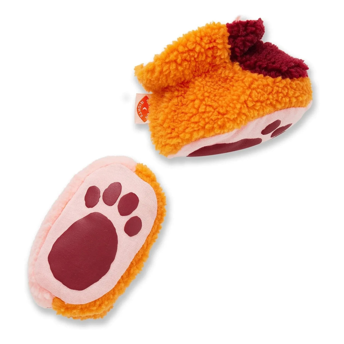 Halcyon Nights - Sherpa-style slippers | Orange