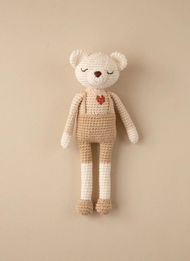 Patti Oslo - Heart-Shaped Plush Bear - Patti Oslo x Cosy Roots | Beige