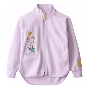 Molo - Ulani Zippered Sweatshirt Flowers Recycled Fibers | Lilac