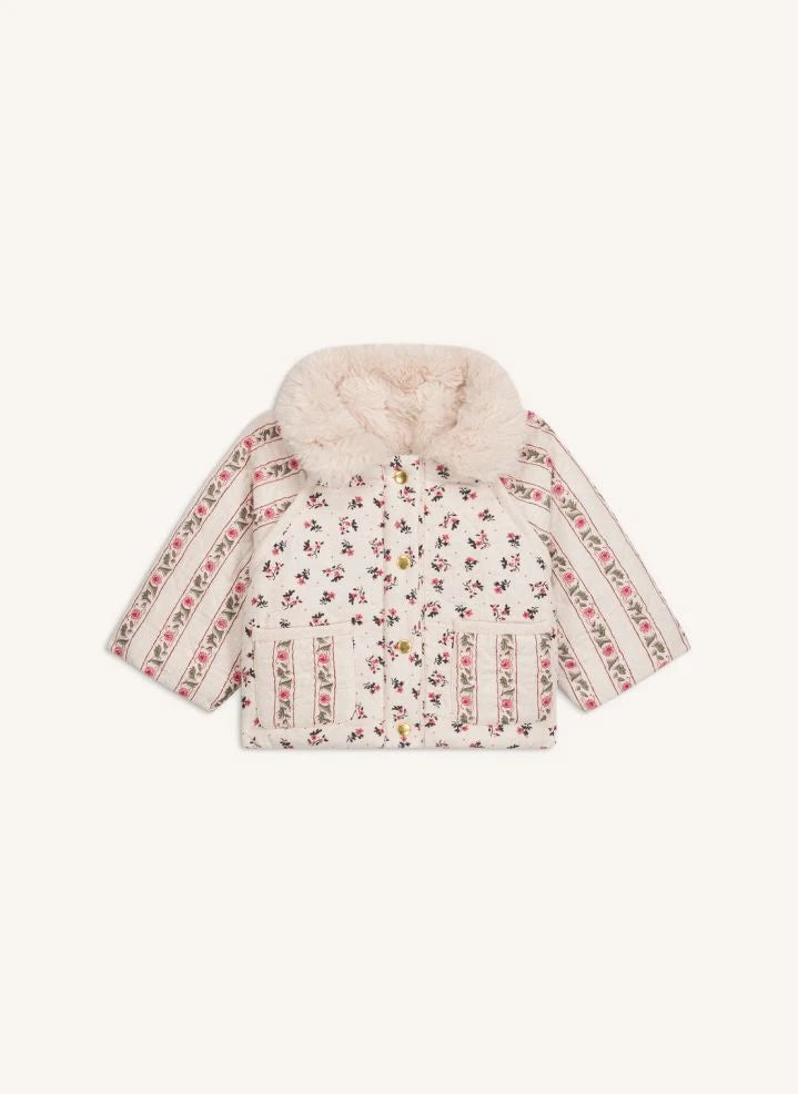 Louise Misha - Dalila Reversible Faux Fur Coat | Cream
