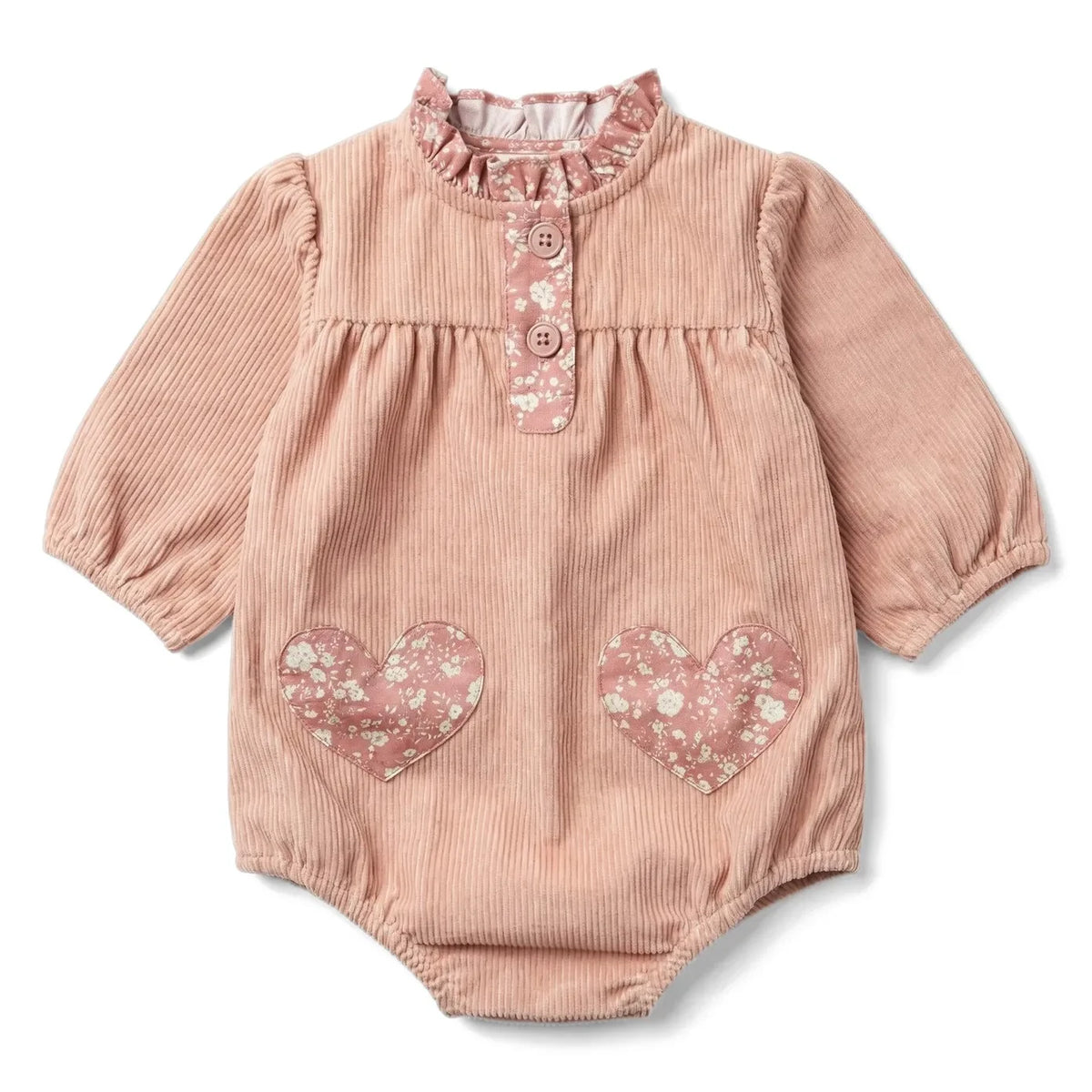 Louis Louise - Sylvette Ribbed Velvet Romper | Pale Pink