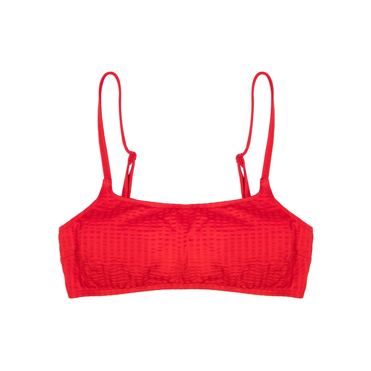Miska Paris - Gathered Bralette Swimsuit Top | Red