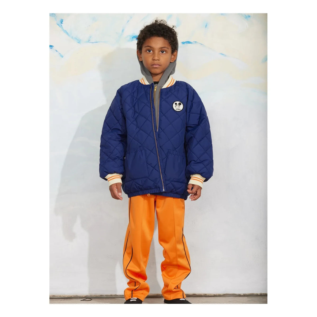 Mini Rodini - Recycled Fibre Quilted Puffer Jacket | Dark Blue
