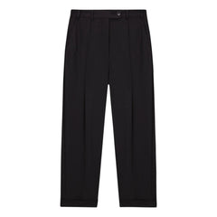 Cordera - Wool Men's Tailored Stitch Pants | Black
