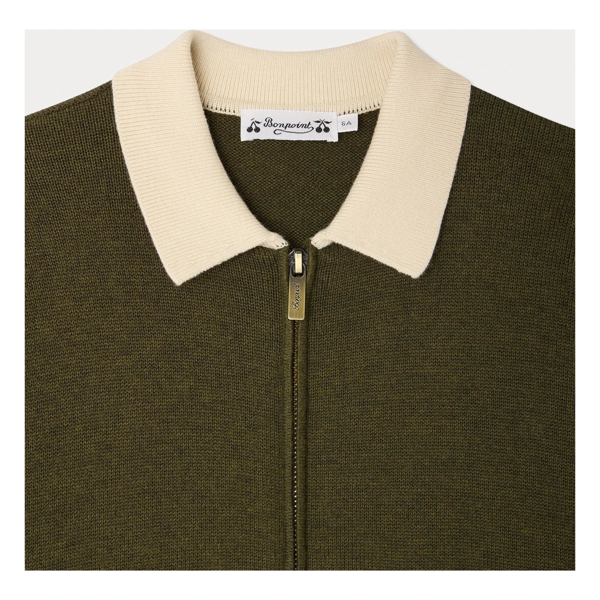 Bonpoint - Martin Chiné Organic Cotton Vest | Khaki