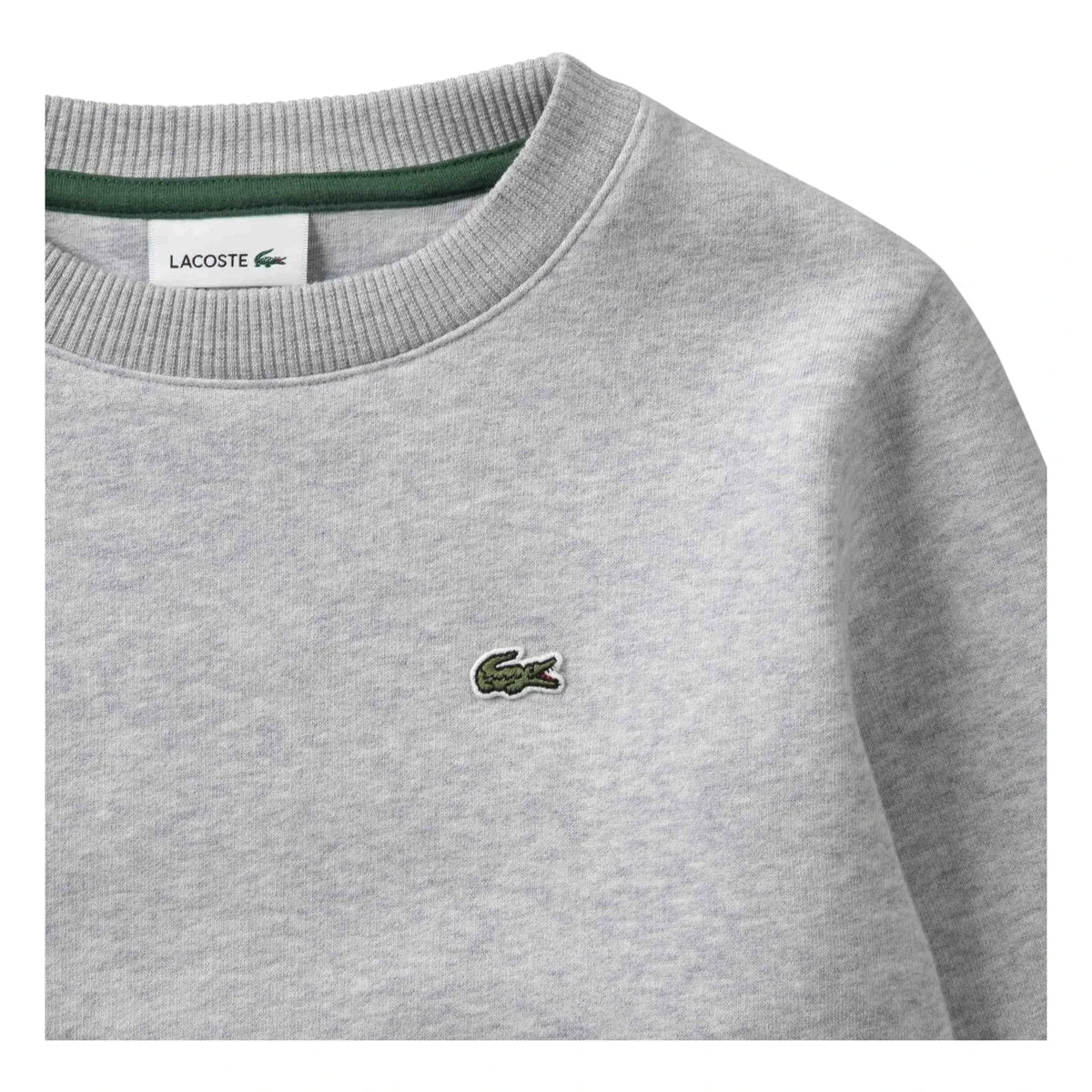 Lacoste - Organic Cotton Logo Sweatshirt | Heather Grey