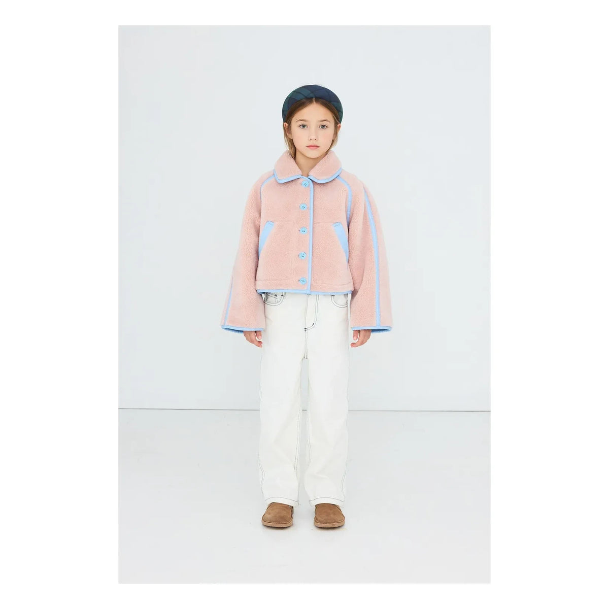 Tinycottons - Pink Sherpa Style Reversible Jacket