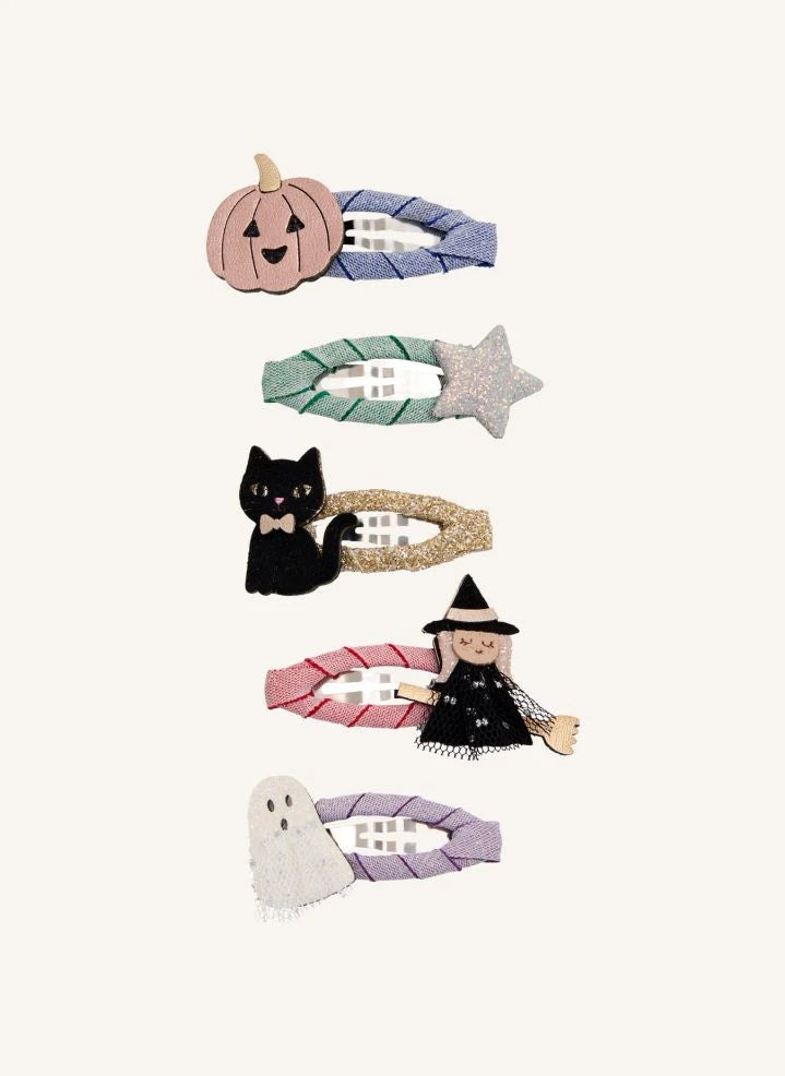 Mimi & Lula - Pack of 5 Halloween Mini Hair Clips | Black