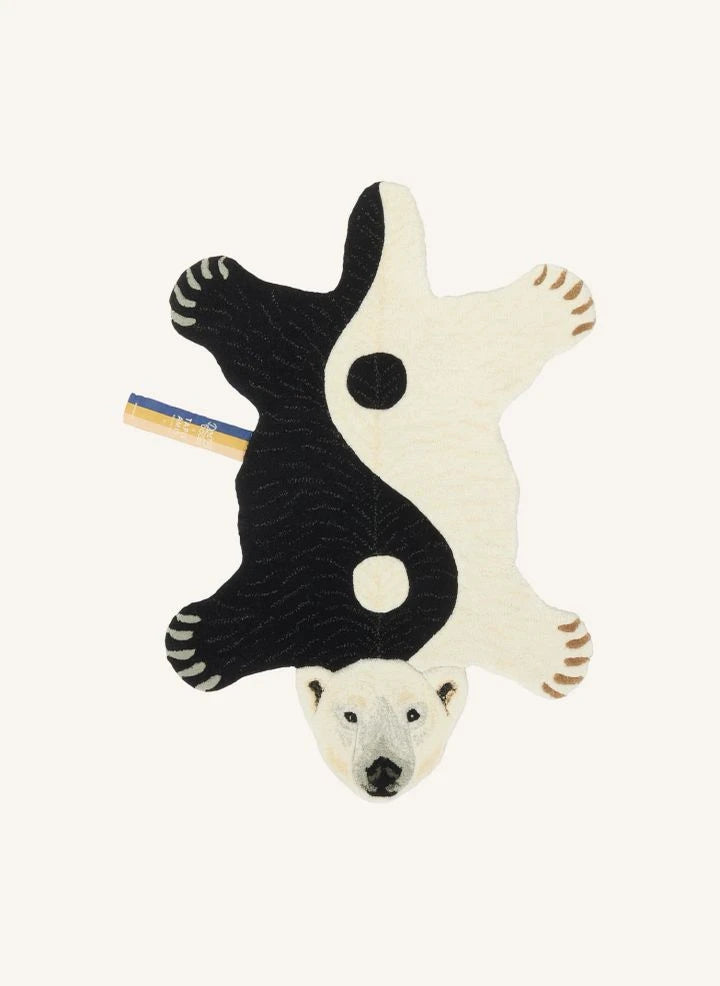 Doing Goods - Polar Bear Wool Rug | Black