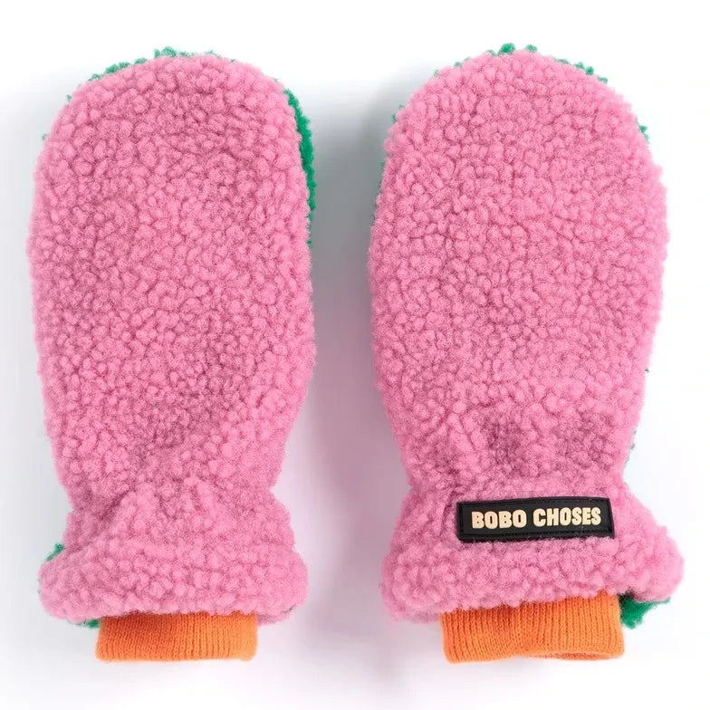 Bobo Choses - Recycled Fiber Sherpa Gloves | Pink