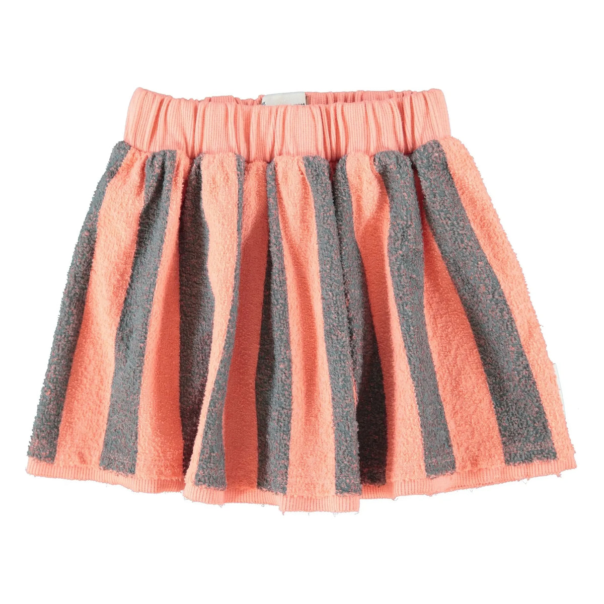 Piupiuchick - Striped Organic Cotton Terry Skirt | Coral