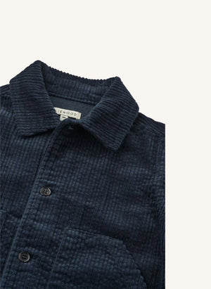 Liewood - Paulino Organic Cotton Velvet Overshirt | Navy