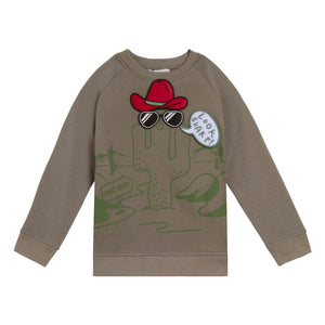 Stella McCartney Kids - Stylish Cactus-Look Sweatshirt | Khaki