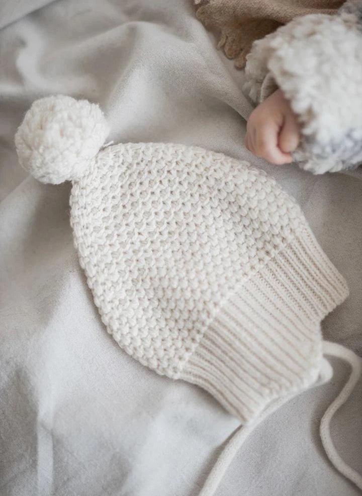 1+ in the family - Ada cap Merino wool | Ecru