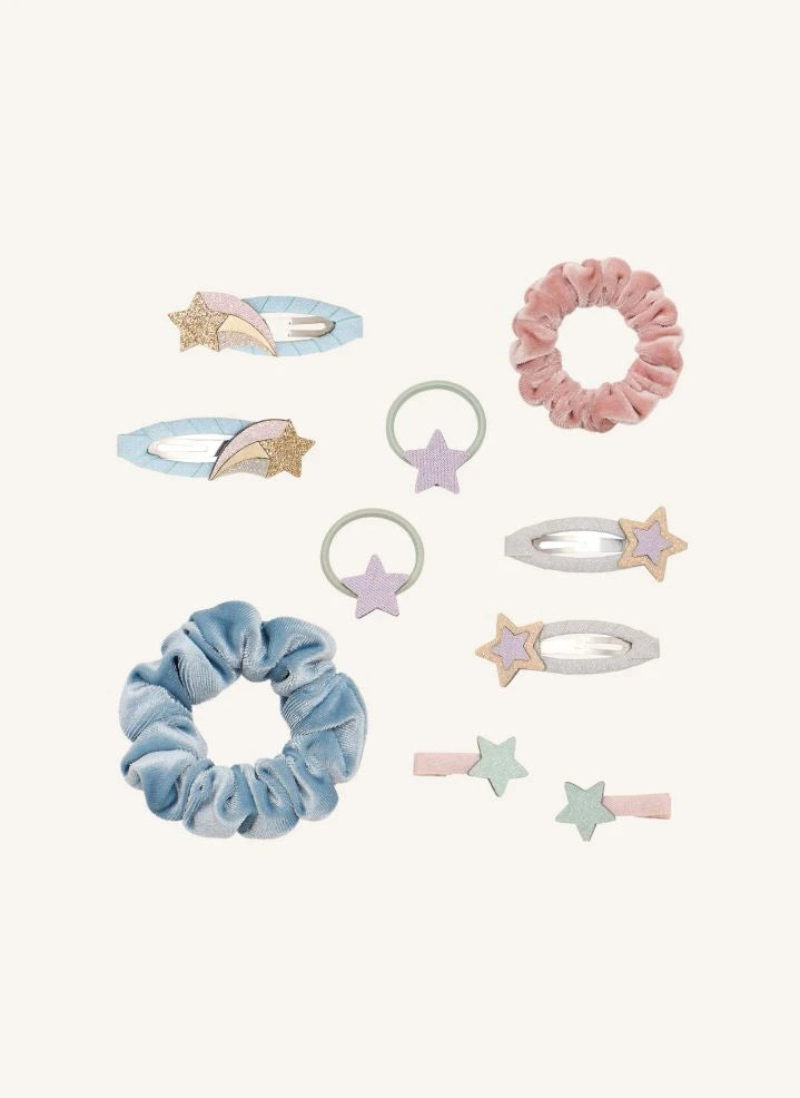 Mimi & Lula - Dreamy scrunchie and hair clip pouch | Pale blue