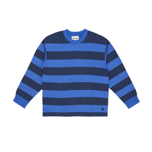 Smallable Kid - Favio Striped Organic Cotton Sweatshirt | Electric Blue