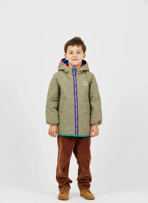 Arsène et Les Pipelettes - Reversible Quilted Parka | Khaki
