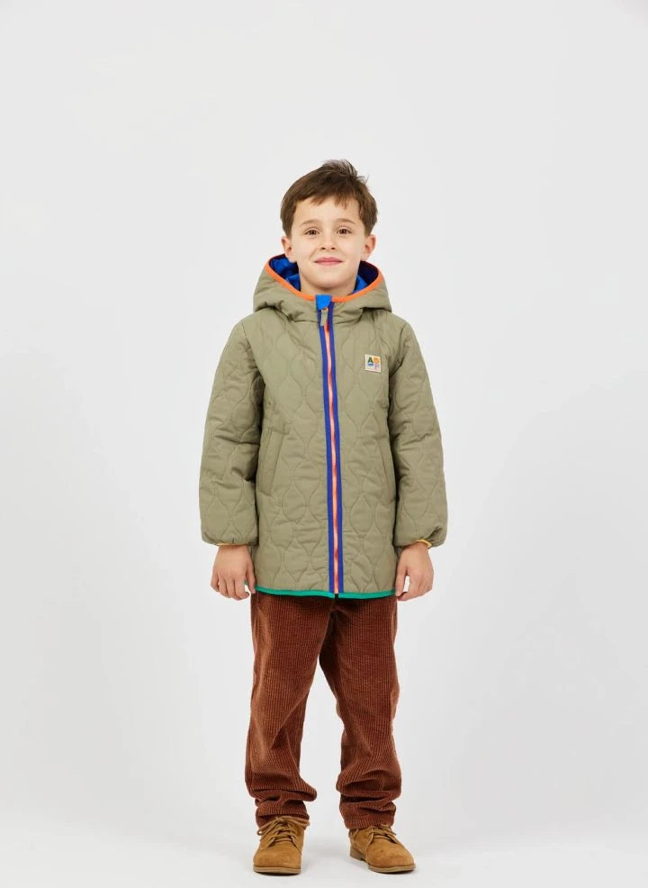 Arsène et Les Pipelettes - Reversible Quilted Parka | Khaki