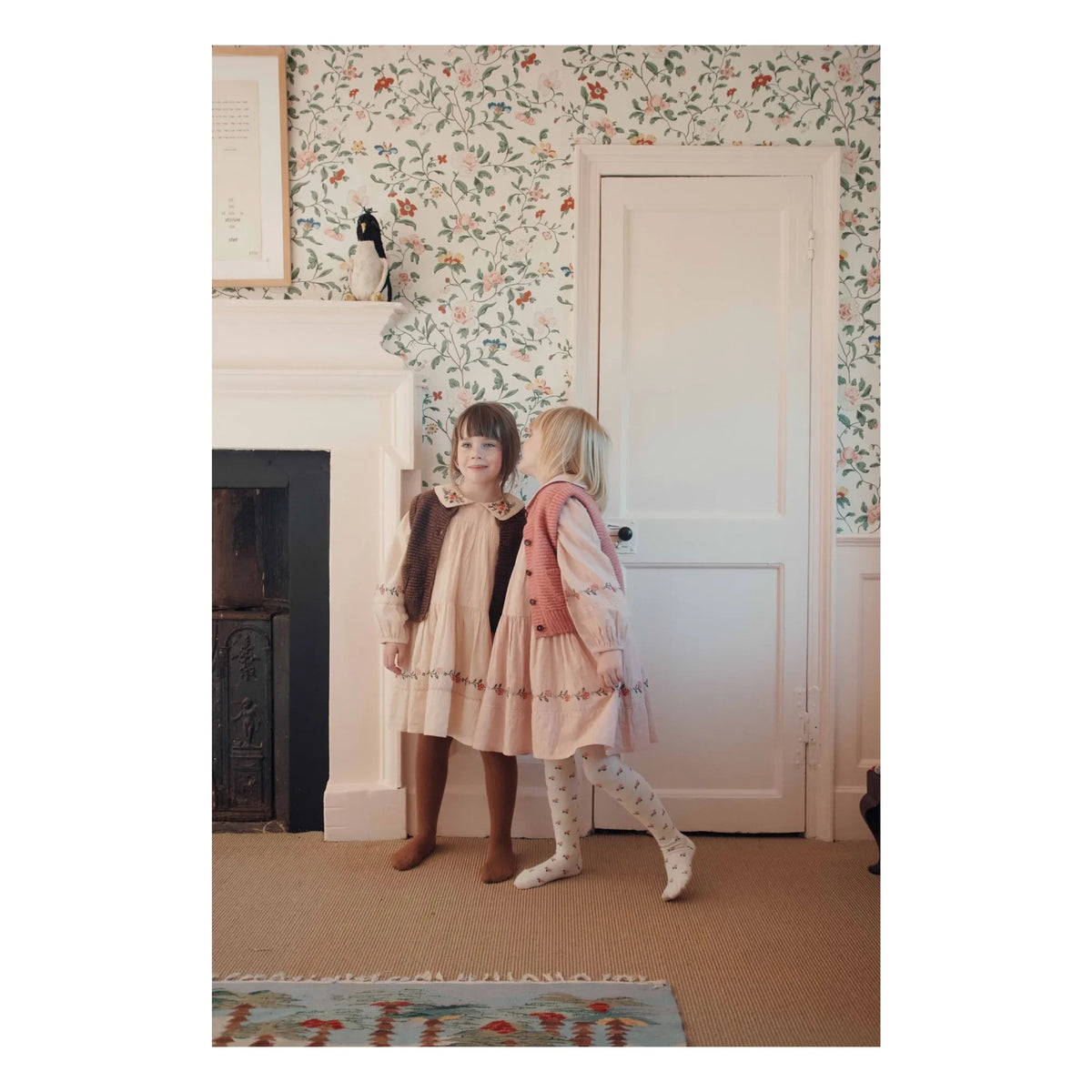 Emile et Ida - Cross Stitch Dress | Beige