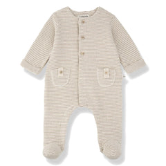 1+ in the family - Metz Striped Wide-Leg Romper | Beige