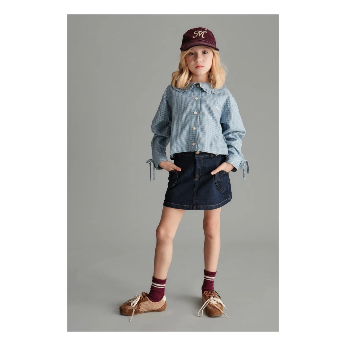 Mipounet - Florence Peter Pan Collar Shirt | Blue