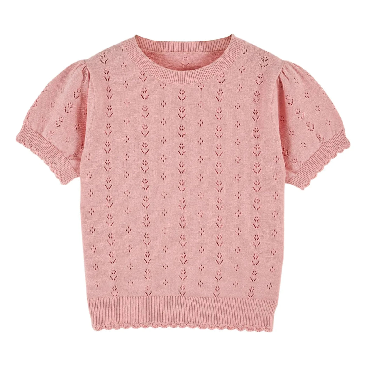 Emile et Ida - Ruffled Linen T-Shirt | Pink