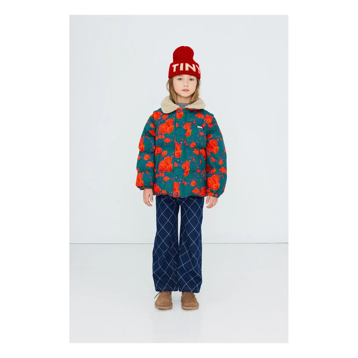 Tinycottons - Roses Quilted Jacket | Blue