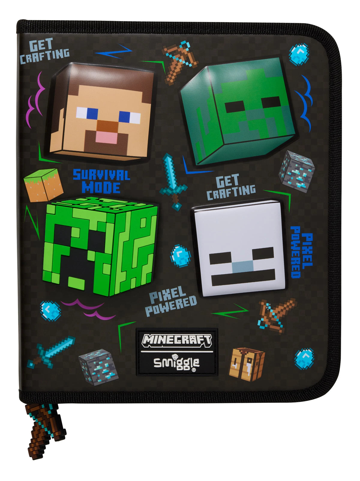 Smiggle - Minecraft Pencil Case and Stationery Set