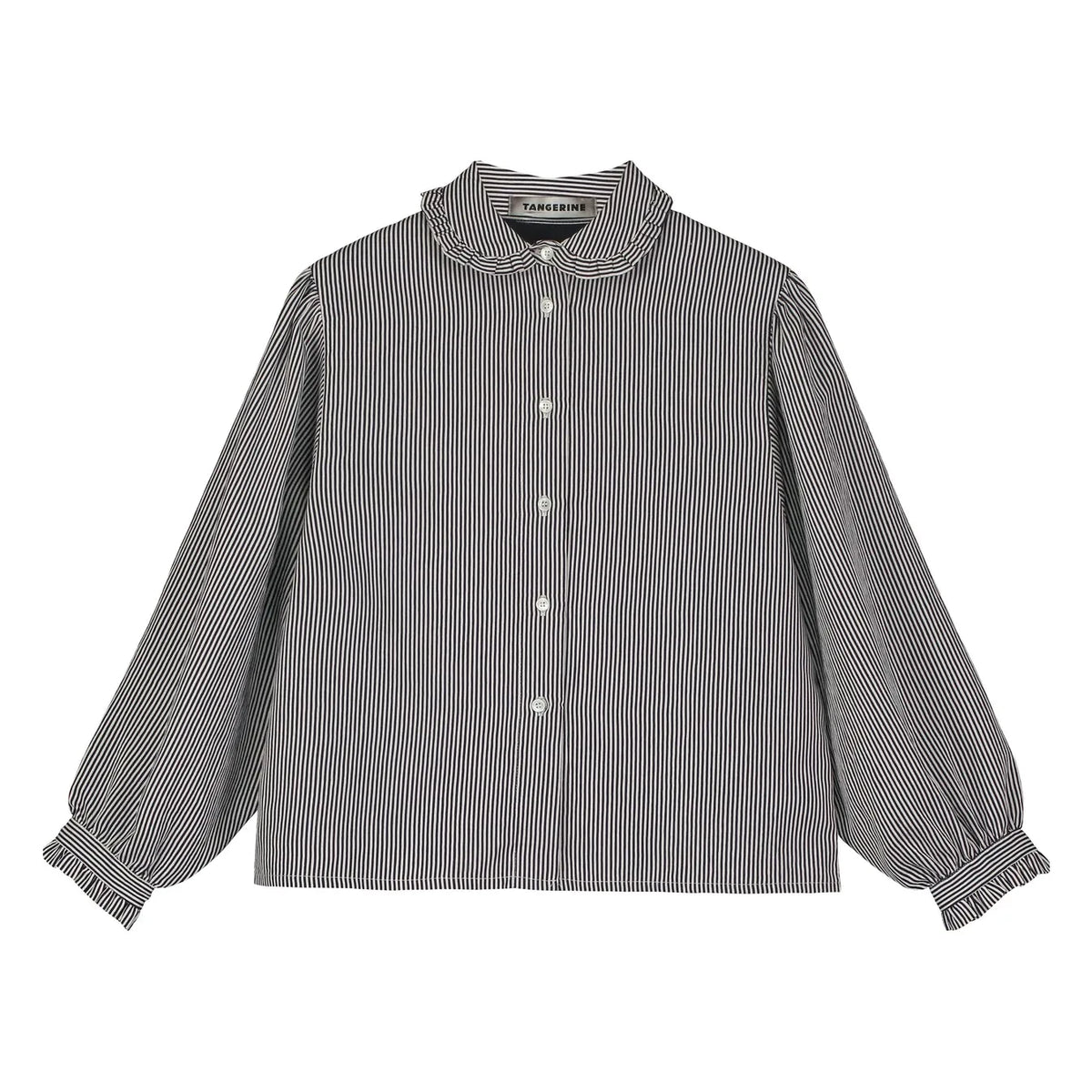 Tangerine - Striped Peter Pan Collar Blouse | Black