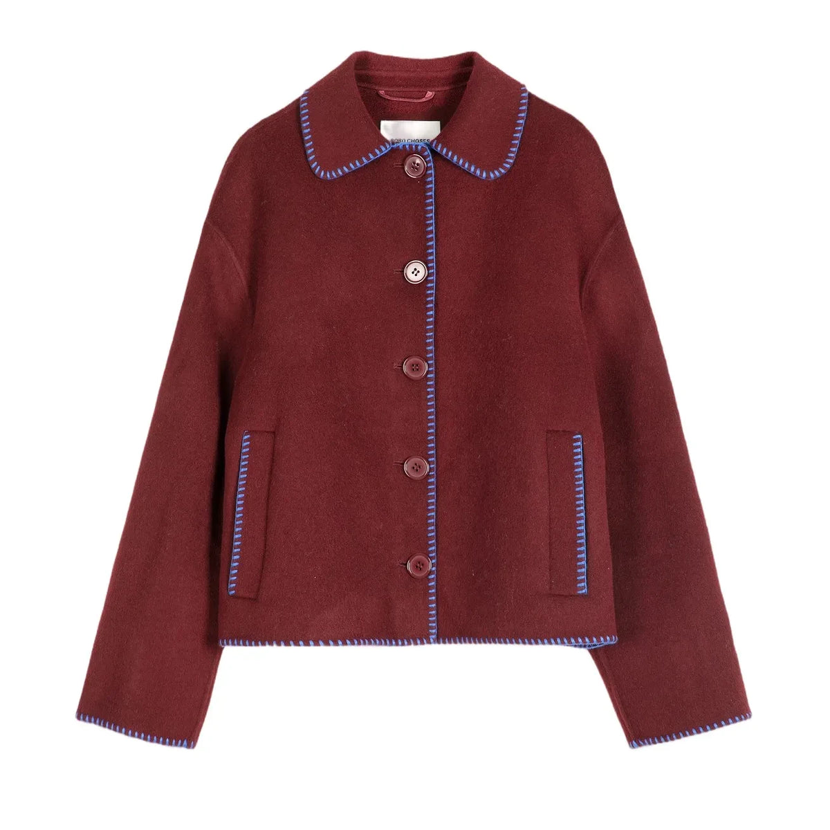 Bobo Choses - Handmade Wool Jacket | Burgundy