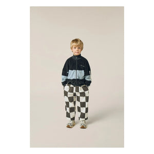 The Campamento - Color-blocked velvet sweatshirt | Charcoal gray