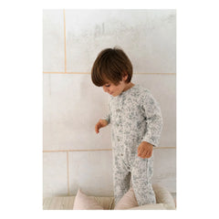 Risu Risu - Cosi Organic Cotton Gauze Floral Pajamas | Blue