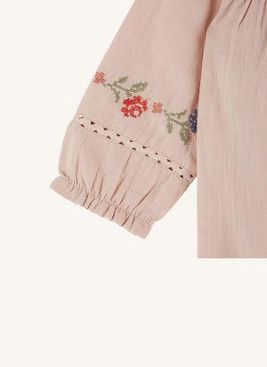 Emile et Ida - Cross-Stitched Jumpsuit | Pink