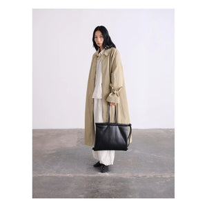 Olend - Folded Vegan Leather Bag | Black