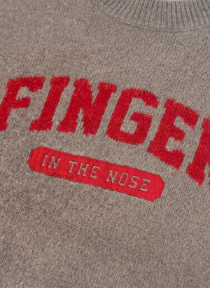 Finger in the nose - Mathis Merino Wool Sweater | Gray Melange