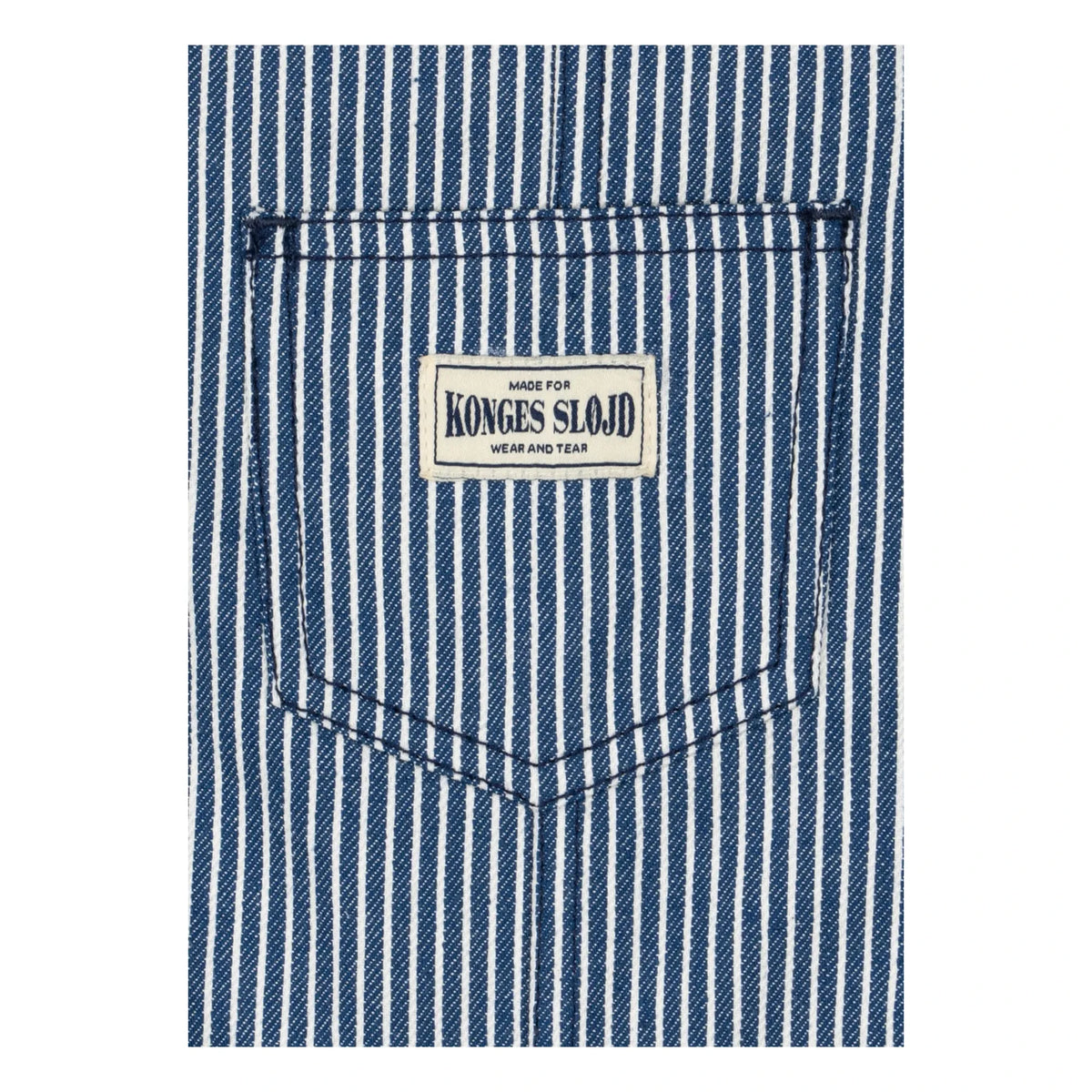 Konges Sløjd - Luc Striped Organic Cotton Short Jumpsuit | Blue