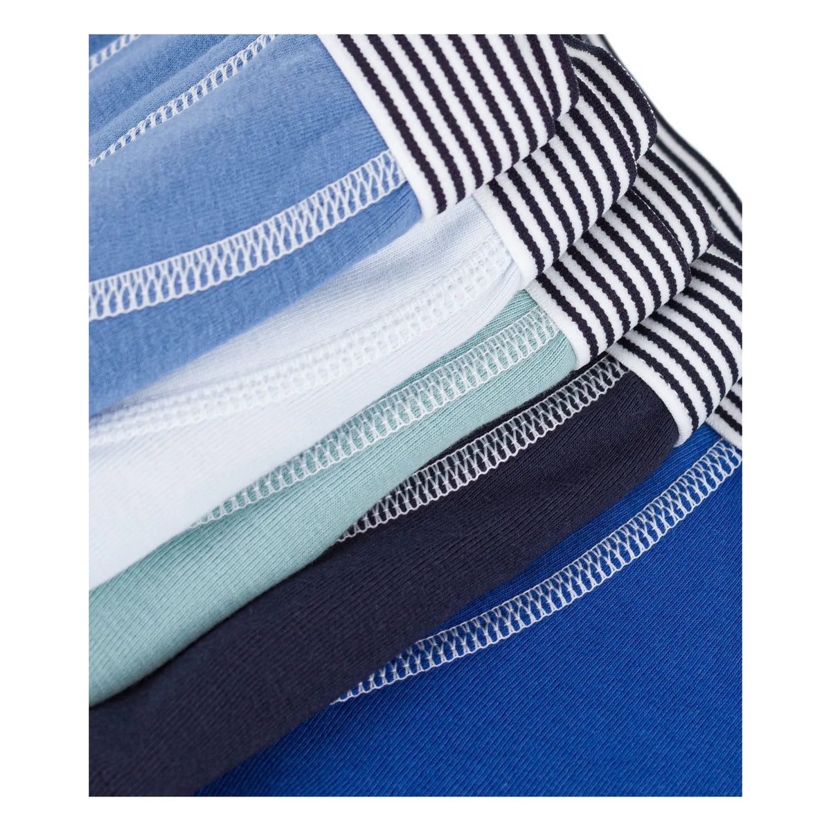 Petit Bateau - Set of 5 Striped Organic Cotton Boxer Briefs | Blue