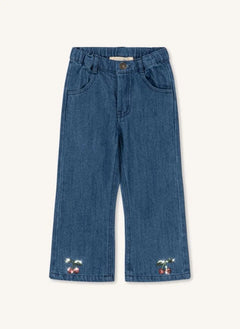 Konges Sløjd - Jean Flare Elba Cherries Organic Cotton | Blue