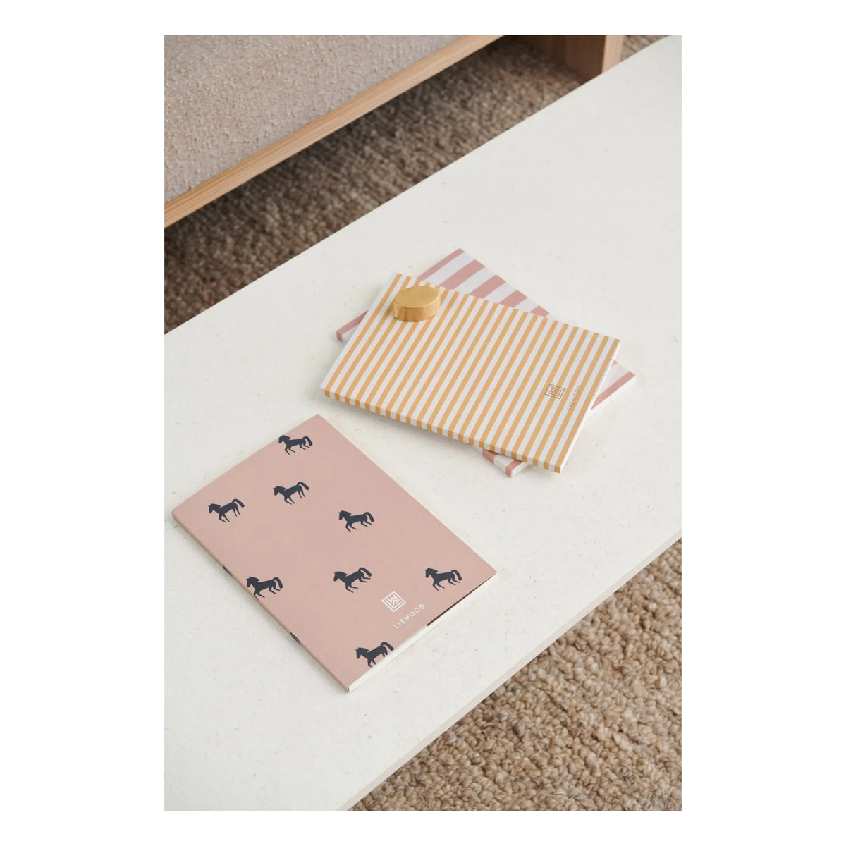 Liewood - A4 Jae Notebook | Striped Tuscany Rose/Sandy