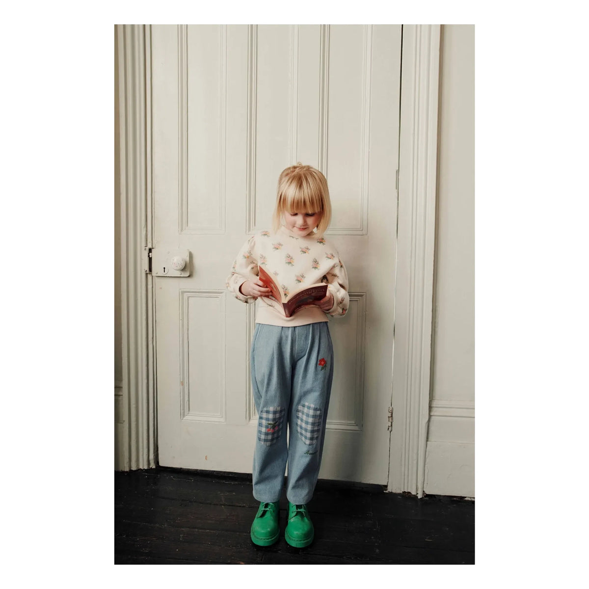 Emile et Ida - Organic cotton floral sweatshirt | Ecru
