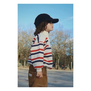 Konges Sløjd - Loupy Striped Organic Cotton Zip-Up Sweatshirt | Ecru