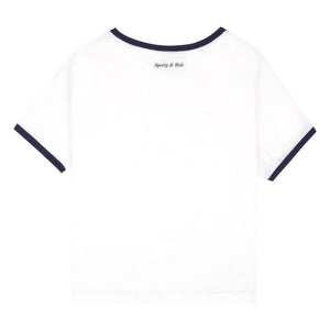Sporty & Rich - Be Nice Recycled Cotton Contrast T-Shirt | White