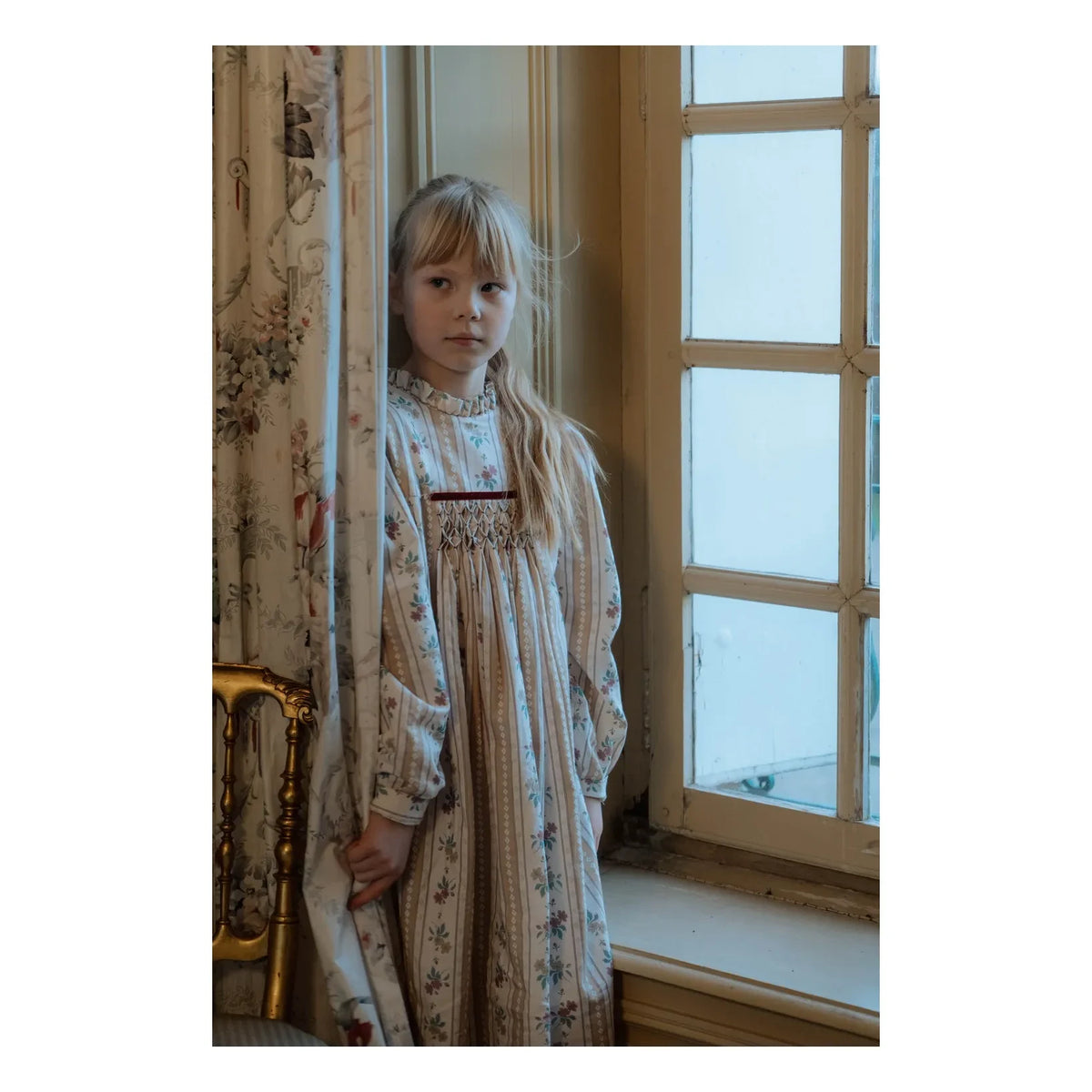 Risu Risu - Olympia Floral Dress, Organic Cotton | Natural