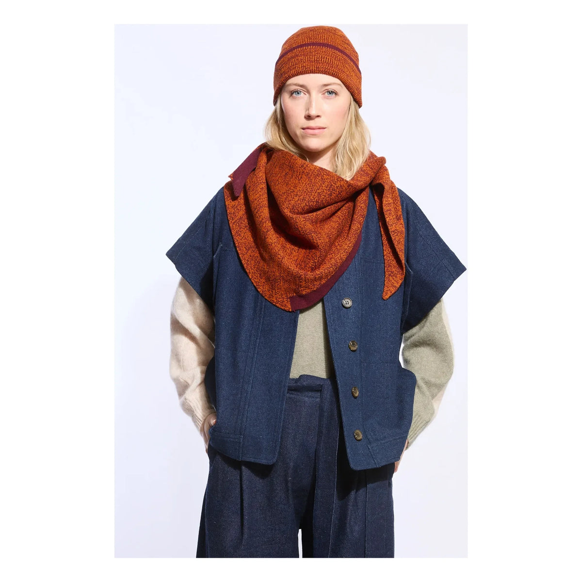 Mapoésie - Triangle Agnès Wool and Cashmere | Wild Yellow