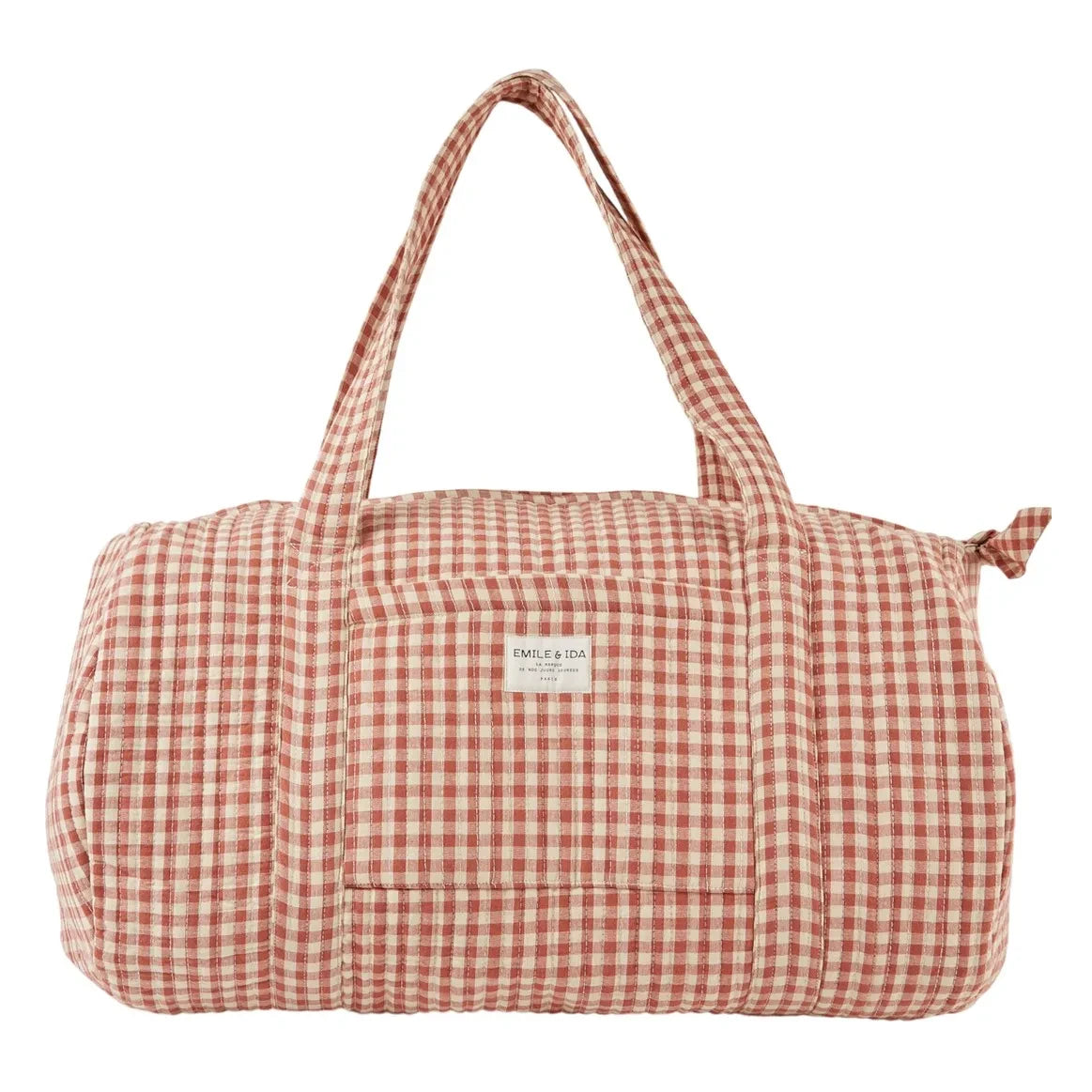 Emile et Ida - Vichy Weekend Bag | Mustard