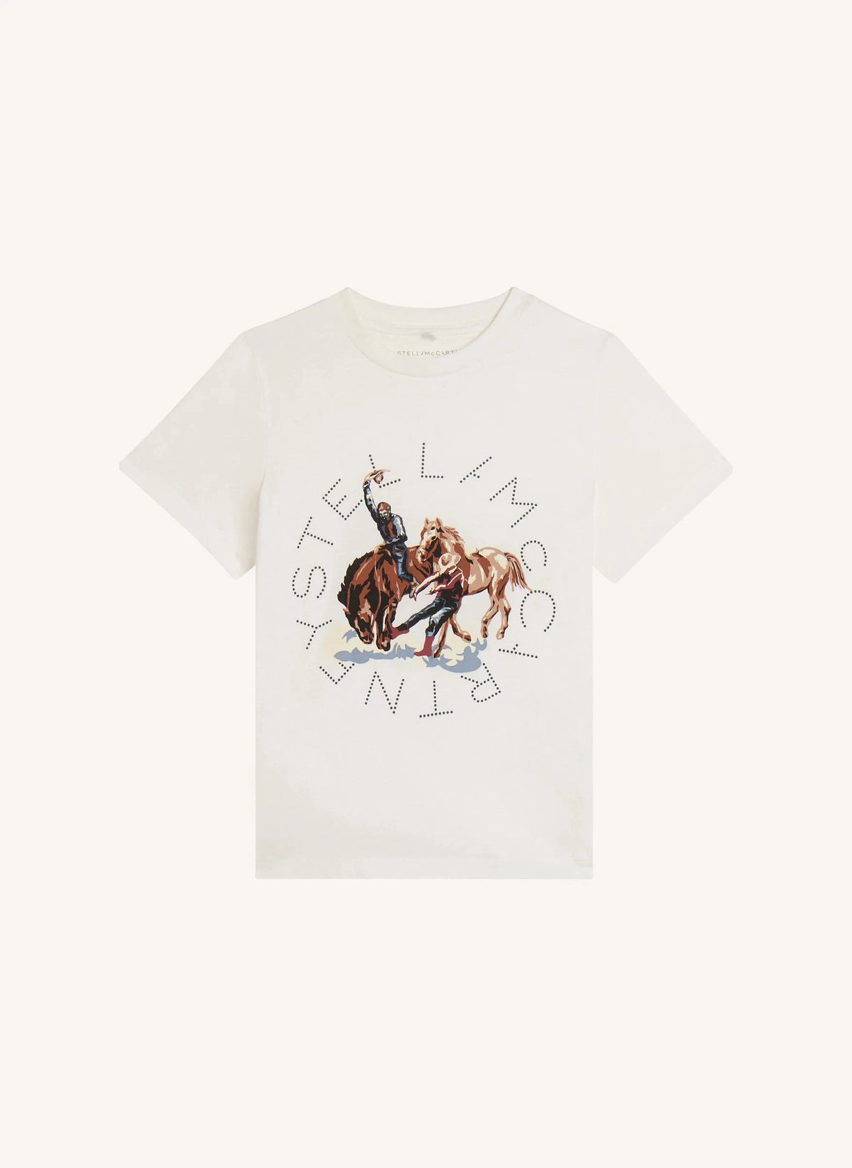 Stella McCartney Kids - Cowboy T-shirt Stella Organic cotton | Ivory