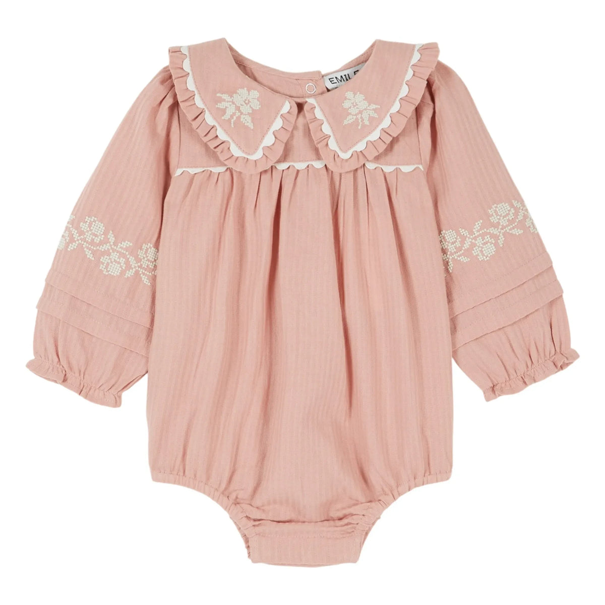 Emile et Ida - Embroidered Jumpsuit | Pink