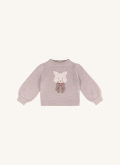Donsje - Denna Cat Merino Wool Sweater | Light Pink